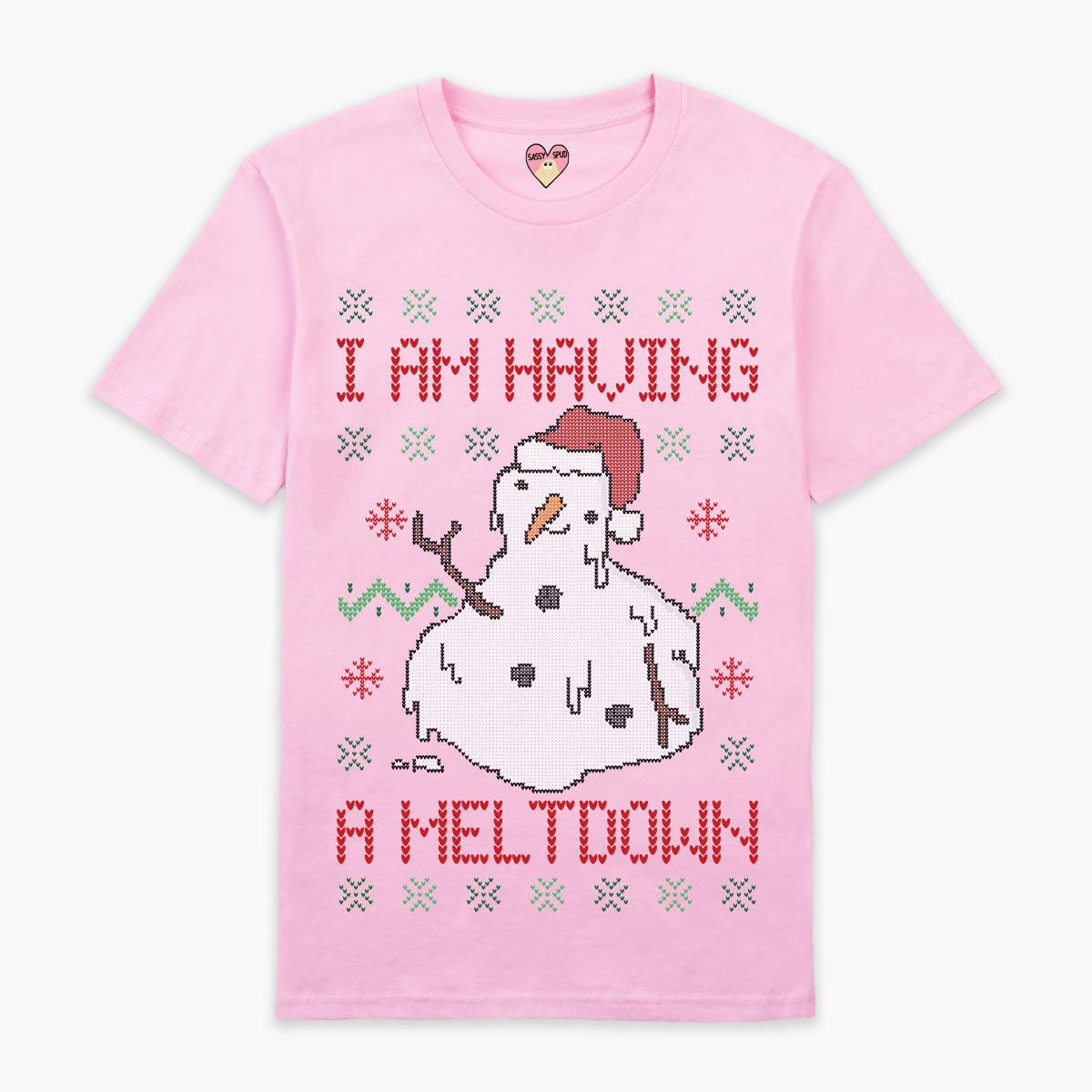 Having A Meltdown Christmas T Shirt Unisex Sassy Spud