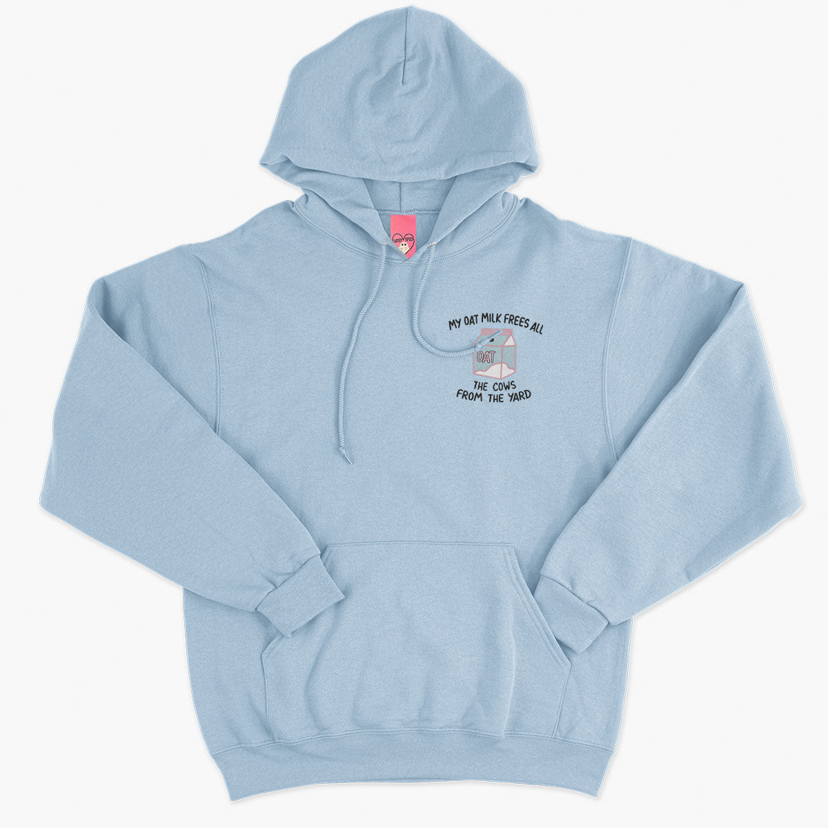 My Oat Milk Frees All The Cows From The Yard Embroidered Hoodie