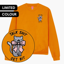 Load image into Gallery viewer, Talk Sh*t Get Bit Embroidered Sweatshirt (Unisex)