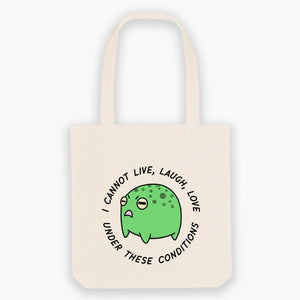 Angry Frog Tote Bag-Sassy Accessories, Sassy Gifts, Sassy Tote Bag, STAU760-Sassy Spud