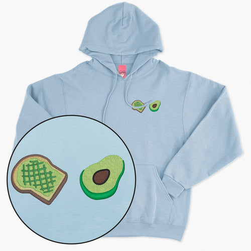 Avocado Toast Embroidered Hoodie (Unisex)-Embroidered Clothing, Embroidered Hoodie, JH001-Sassy Spud