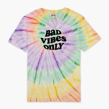 Afbeelding laden in Galerijviewer, Bad Vibes Only Tie Dye T-shirt (Unisex)-Printed Clothing, Printed T Shirt, EP01-Sassy Spud