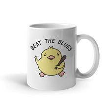 Load image into Gallery viewer, Beat The Blues Coffee Mug-Funny Gift, Funny Coffee Mug, 11oz White Ceramic-Sassy Spud