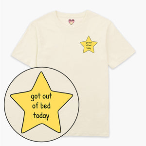 Bed Gold Star T-Shirt (Unisex)-Printed Clothing, Printed T Shirt, EP01-Sassy Spud