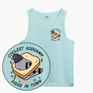 Bread Pigeon Tank Top (Unisex)-Printed Clothing, Printed Tank, 03980-Sassy Spud