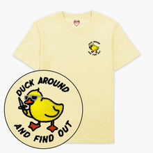 Load image into Gallery viewer, Duck Around Embroidered T-Shirt (Unisex)-Embroidered Clothing, Embroidered T Shirt, EP01-Sassy Spud