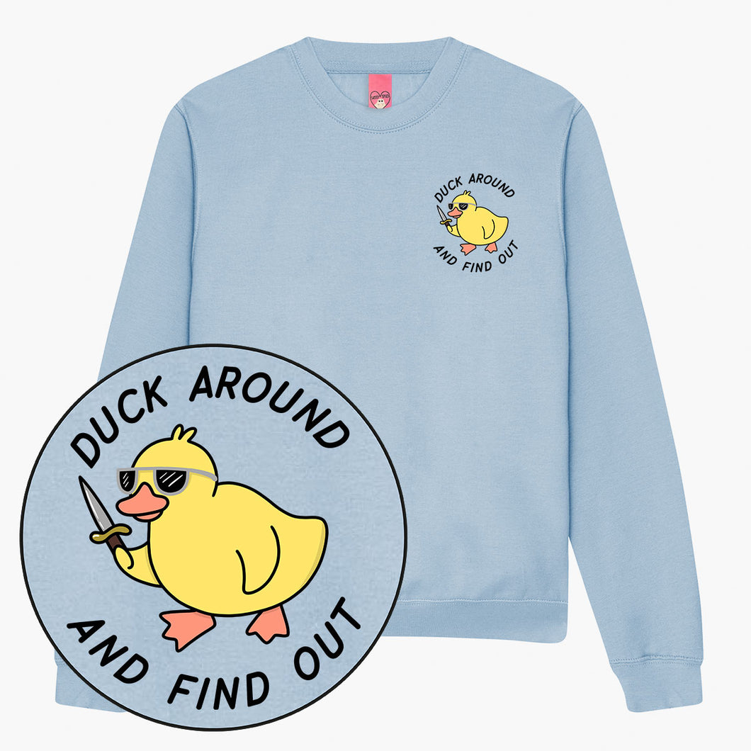 Duck Around Sweatshirt (Unisex)-Printed Clothing, Printed Sweatshirt, JH030-Sassy Spud