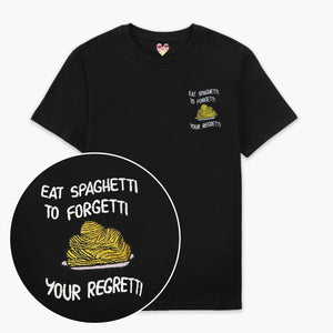 Eat Spaghetti Embroidered T-Shirt (Unisex)-Embroidered Clothing, Embroidered T Shirt, EP01-Sassy Spud