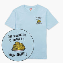 Laden Sie das Bild in den Galerie-Viewer, Eat Spaghetti Embroidered T-Shirt (Unisex)-Embroidered Clothing, Embroidered T Shirt, EP01-Sassy Spud