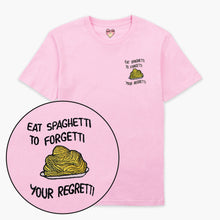 Afbeelding laden in Galerijviewer, Eat Spaghetti Embroidered T-Shirt (Unisex)-Embroidered Clothing, Embroidered T Shirt, EP01-Sassy Spud