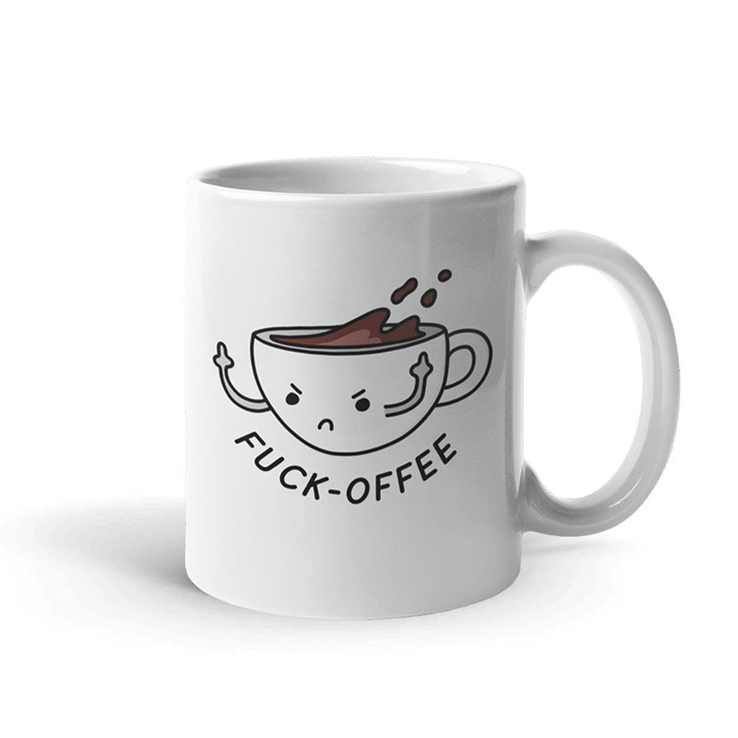 F*ck-offee Coffee Mug-Funny Gift, Funny Coffee Mug, 11oz White Ceramic-Sassy Spud