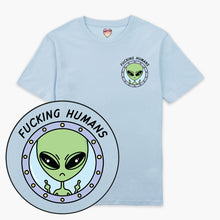 Laden Sie das Bild in den Galerie-Viewer, F*cking Humans Alien T-Shirt (Unisex)-Printed Clothing, Printed T Shirt, EP01-Sassy Spud