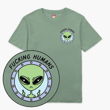 Afbeelding laden in Galerijviewer, F*cking Humans Alien T-Shirt (Unisex)-Printed Clothing, Printed T Shirt, EP01-Sassy Spud