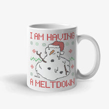 Load image into Gallery viewer, Having A Meltdown Christmas Coffee Mug-Funny Gift, Funny Coffee Mug, 11oz White Ceramic-Sassy Spud