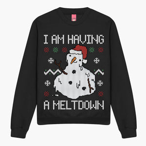 Having A Meltdown Christmas Jumper (Unisex)-Printed Clothing, Printed Sweatshirt, JH030-Sassy Spud