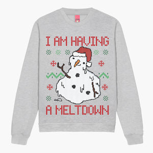 Having A Meltdown Christmas Jumper (Unisex)-Printed Clothing, Printed Sweatshirt, JH030-Sassy Spud