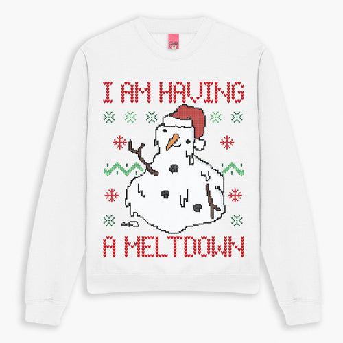 Having A Meltdown Christmas Jumper (Unisex)-Printed Clothing, Printed Sweatshirt, JH030-Sassy Spud