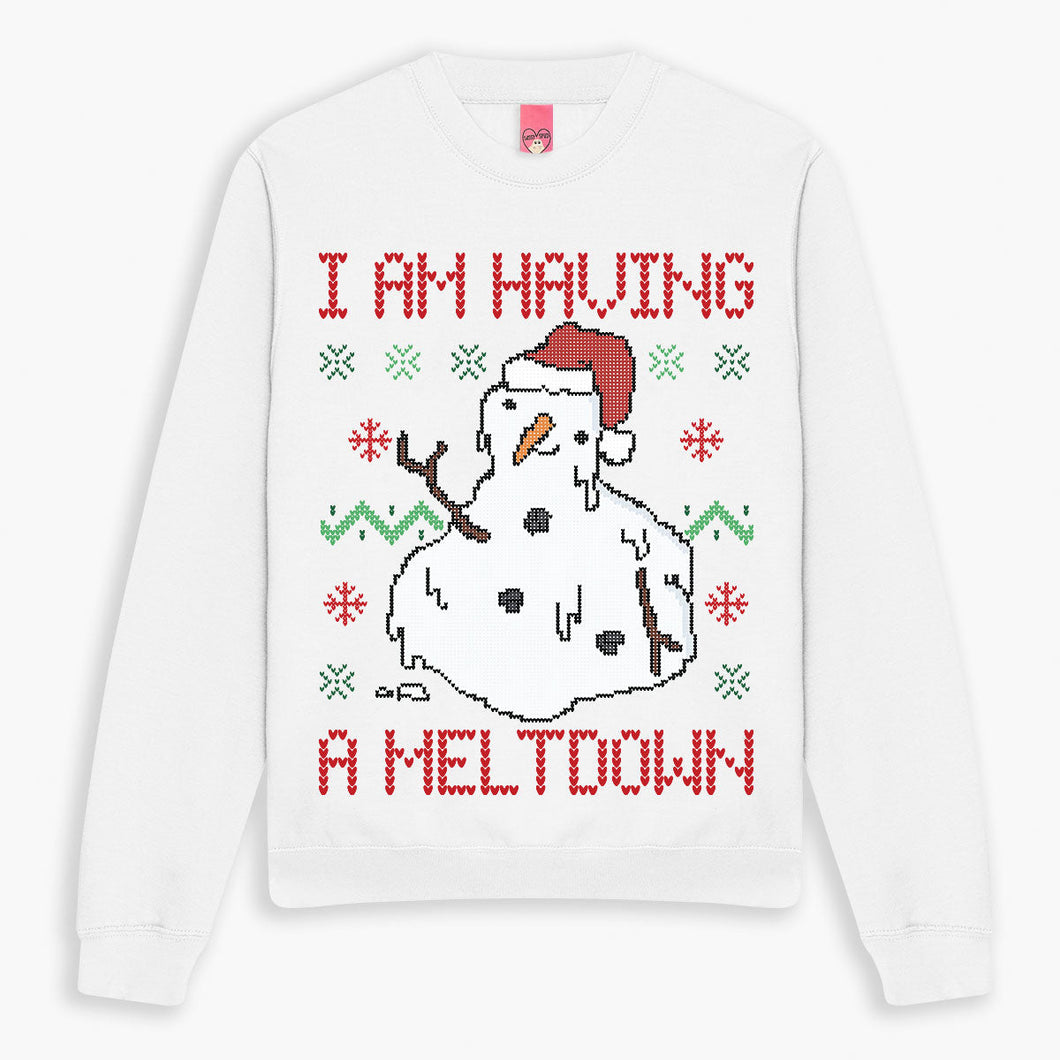 Having A Meltdown Christmas Jumper (Unisex)-Printed Clothing, Printed Sweatshirt, JH030-Sassy Spud