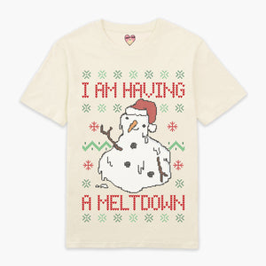 Having A Meltdown Christmas T-Shirt (Unisex)-Printed Clothing, Printed T Shirt, EP01-Sassy Spud