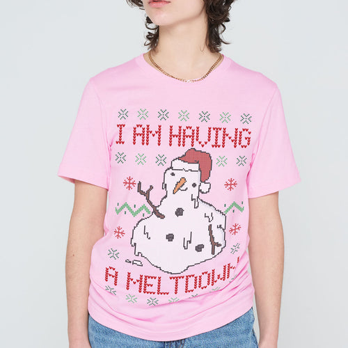 Having A Meltdown Christmas T-Shirt (Unisex)-Printed Clothing, Printed T Shirt, EP01-Sassy Spud