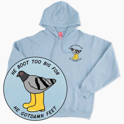 He Boot Too Big Hoodie (Unisex)-Printed Clothing, Printed Hoodie, JH001-Sassy Spud