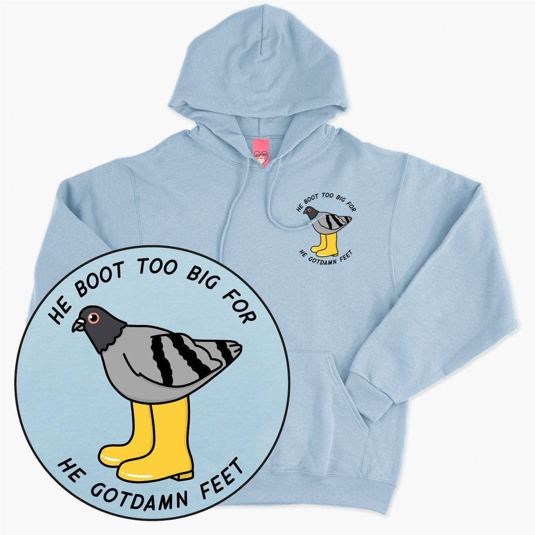 He Boot Too Big Hoodie (Unisex)-Printed Clothing, Printed Hoodie, JH001-Sassy Spud