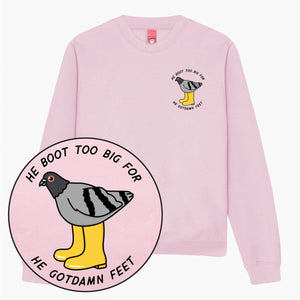 He Boot Too Big Sweatshirt (Unisex)-Printed Clothing, Printed Sweatshirt, JH030-Sassy Spud