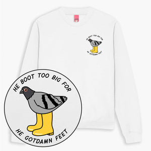 He Boot Too Big Sweatshirt (Unisex)-Printed Clothing, Printed Sweatshirt, JH030-Sassy Spud