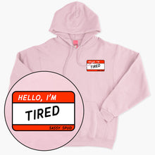 Afbeelding laden in Galerijviewer, Hello I&#39;m Tired Hoodie (Unisex)-Printed Clothing, Printed Hoodie, JH001-Sassy Spud