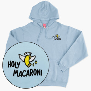 Holy Macaroni Embroidered Hoodie (Unisex)-Embroidered Clothing, Embroidered Hoodie, JH001-Sassy Spud