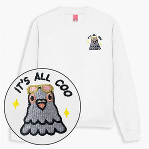 It's All Coo Embroidered Sweatshirt (Unisex)-Embroidered Clothing, Embroidered Sweatshirt, JH030-Sassy Spud