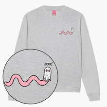 Afbeelding laden in Galerijviewer, LIMITED EDITION: Ghosty Worm Halloween Sweatshirt (Unisex)-Printed Clothing, Printed Sweatshirt, JH030-Sassy Spud