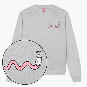 LIMITED EDITION: Ghosty Worm Halloween Sweatshirt (Unisex)-Printed Clothing, Printed Sweatshirt, JH030-Sassy Spud