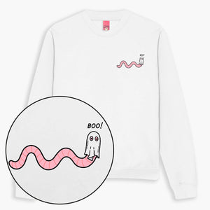 LIMITED EDITION: Ghosty Worm Halloween Sweatshirt (Unisex)-Printed Clothing, Printed Sweatshirt, JH030-Sassy Spud