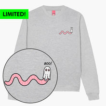 Afbeelding laden in Galerijviewer, LIMITED EDITION: Ghosty Worm Halloween Sweatshirt (Unisex)-Printed Clothing, Printed Sweatshirt, JH030-Sassy Spud