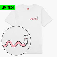 Laden Sie das Bild in den Galerie-Viewer, LIMITED EDITION: Ghosty Worm Halloween T-Shirt (Unisex)-Printed Clothing, Printed T Shirt, EP01-Sassy Spud