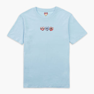 Love Hearts Embroidered T-Shirt (Unisex)-Embroidered Clothing, Embroidered T Shirt, EP01-Sassy Spud