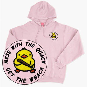 Mess With The Quack Embroidered Hoodie (Unisex)-Embroidered Clothing, Embroidered Hoodie, JH001-Sassy Spud