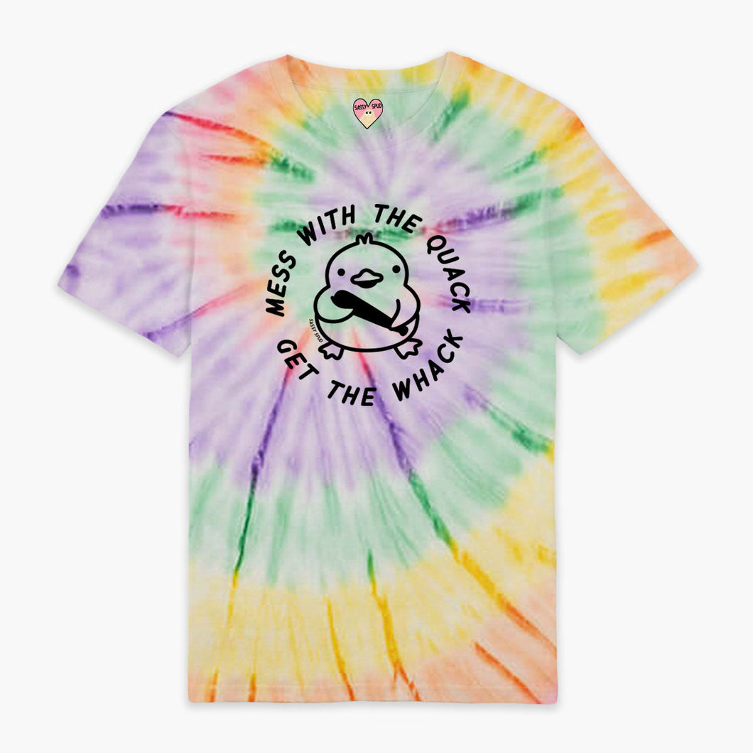 Mess With The Quack Tie Dye T-shirt (Unisex)-Printed Clothing, Printed T Shirt, EP01-Sassy Spud