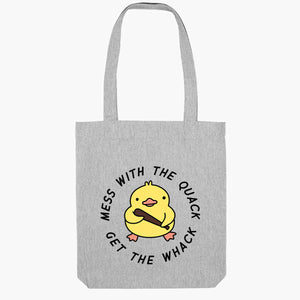 Mess With The Quack Tote Bag-Sassy Accessories, Sassy Gifts, Sassy Tote Bag, STAU760-Sassy Spud