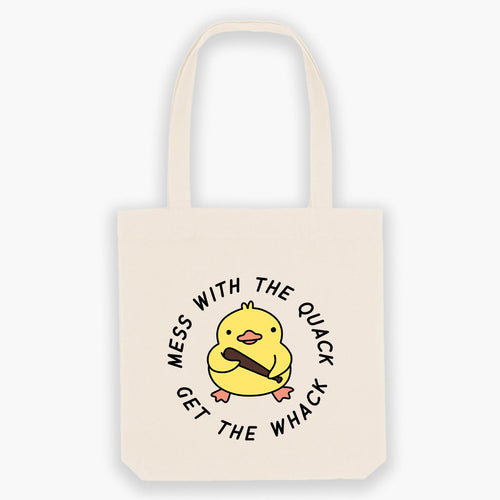 Mess With The Quack Tote Bag-Sassy Accessories, Sassy Gifts, Sassy Tote Bag, STAU760-Sassy Spud