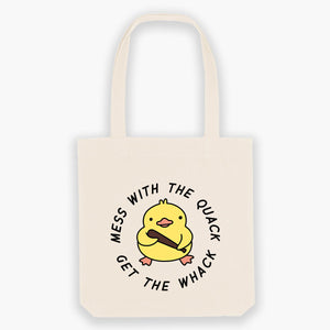 Mess With The Quack Tote Bag-Sassy Accessories, Sassy Gifts, Sassy Tote Bag, STAU760-Sassy Spud