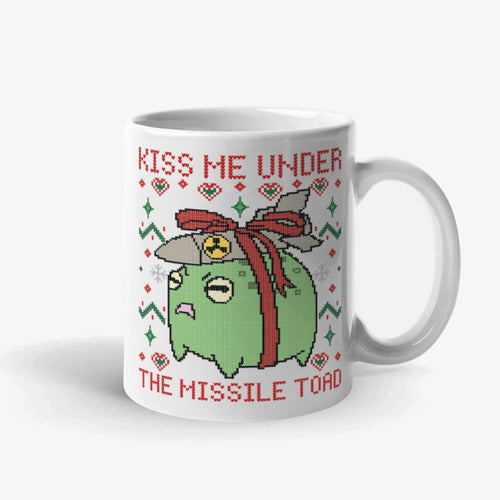 Missile Toad Christmas Coffee Mug-Funny Gift, Funny Coffee Mug, 11oz White Ceramic-Sassy Spud