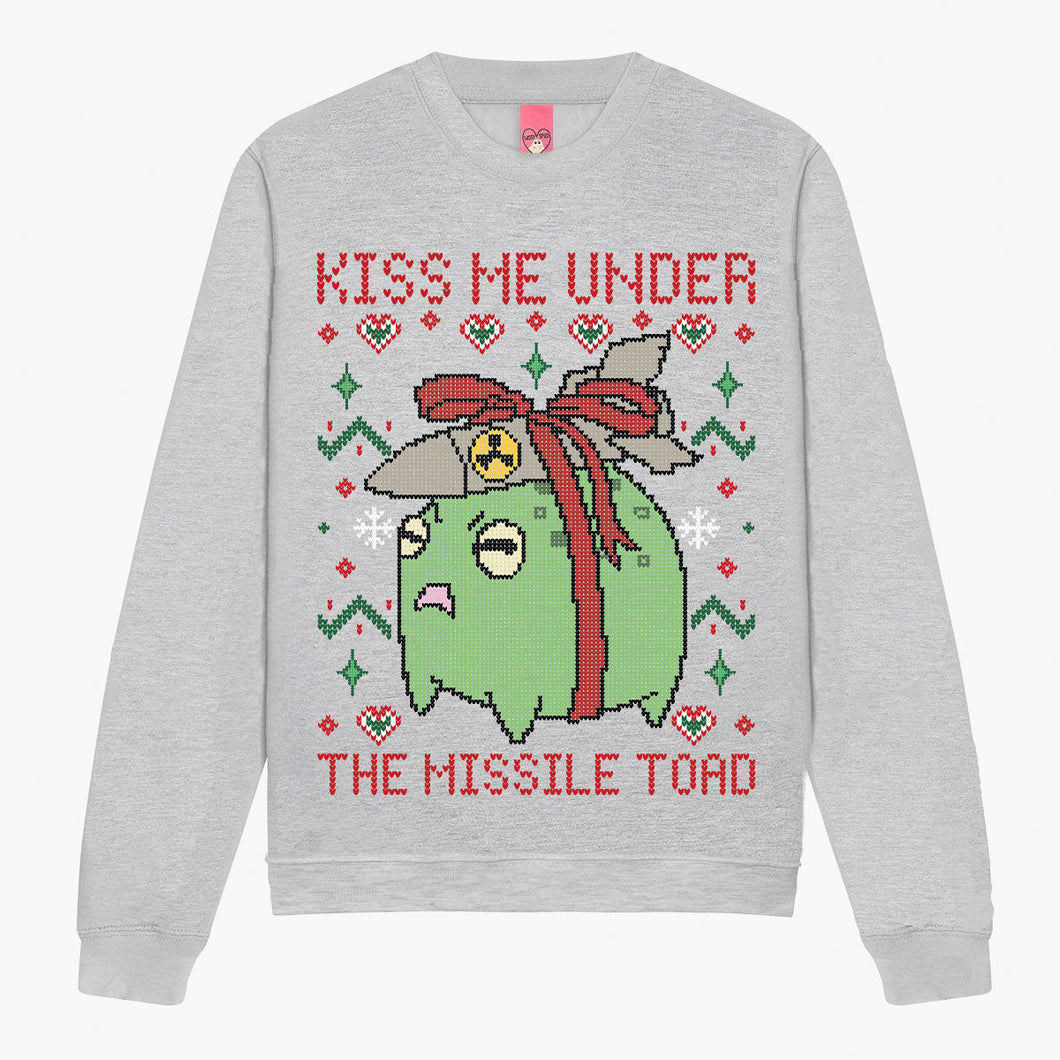 Missile Toad Christmas Jumper (Unisex)-Printed Clothing, Printed Sweatshirt, JH030-Sassy Spud