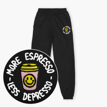 Load image into Gallery viewer, More Espresso Less Depresso Embroidered Joggers (Unisex)-Embroidered Clothing, Embroidered Joggers, JH072-Sassy Spud