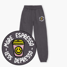 Laden Sie das Bild in den Galerie-Viewer, More Espresso Less Depresso Embroidered Joggers (Unisex)-Embroidered Clothing, Embroidered Joggers, JH072-Sassy Spud