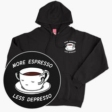 Afbeelding laden in Galerijviewer, More Espresso Less Depresso Hoodie (Unisex)-Printed Clothing, Printed Hoodie, JH001-Sassy Spud