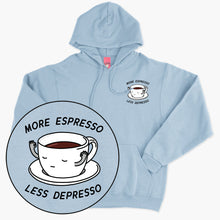 Laden Sie das Bild in den Galerie-Viewer, More Espresso Less Depresso Hoodie (Unisex)-Printed Clothing, Printed Hoodie, JH001-Sassy Spud