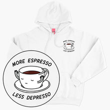 Laden Sie das Bild in den Galerie-Viewer, More Espresso Less Depresso Hoodie (Unisex)-Printed Clothing, Printed Hoodie, JH001-Sassy Spud