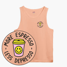 Load image into Gallery viewer, More Espresso Less Depresso Tank Top (Unisex)-Printed Clothing, Printed Tank, 03980-Sassy Spud